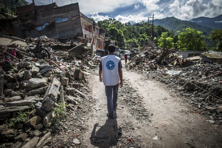 NEPAL, SINDHUPALCHOK DISTRICT, 2015 : Reconstruction après le tremblement de terre. Le 22 juillet 2015. PHOTO OLIVIER PAPEGNIES / COLLECTIF HUMA