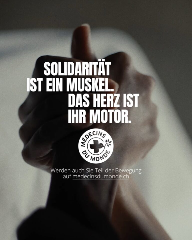 Solidarität ist ein Muskel. Das Herz ist ihr Motor. Werden auch Sie Teil der Bewegung | Médecins du Monde - Arzte der Welt
