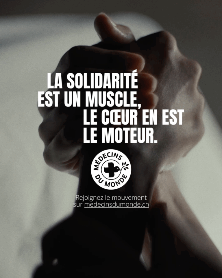 La solidarité est un muscle, le coeur en est le moteur. Une campagne de Médecins du Monde réalisée par l'agence DDB